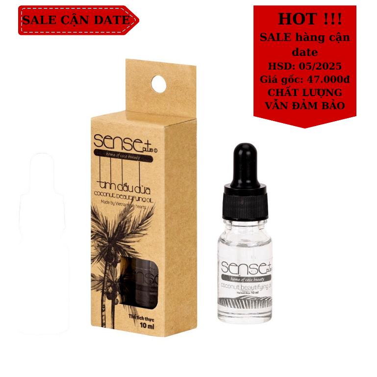 [HSD THÁNG 10/2025] COMBO 2 DẦU DỪA LÀM ĐẸP SENSE PLUS 10 ML (SALES HÀNG CẬN DATE)