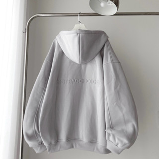 Áo khoác nỉ NOTBADCHOICE Dây Kéo Hai Chiều Phá Cách Hot Trend- Áo Hoodie Zip Nỉ Unisex Form Rộng