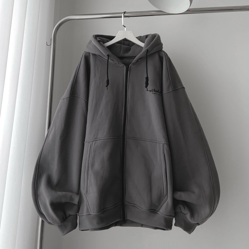 Áo khoác nỉ NOTBADCHOICE Dây Kéo Hai Chiều Phá Cách Hot Trend- Áo Hoodie Zip Nỉ Unisex Form Rộng | BigBuy360 - bigbuy360.vn