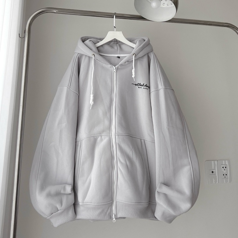 Áo khoác nỉ NOTBADCHOICE Dây Kéo Hai Chiều Phá Cách Hot Trend- Áo Hoodie Zip Nỉ Unisex Form Rộng | BigBuy360 - bigbuy360.vn