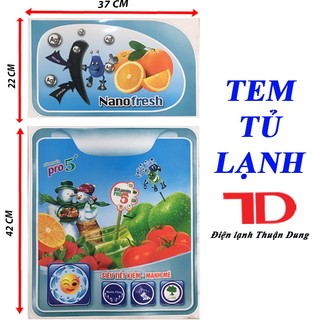 Miếng dán tủ lạnh, tem dán trang trí tủ lạnh mẫu 1