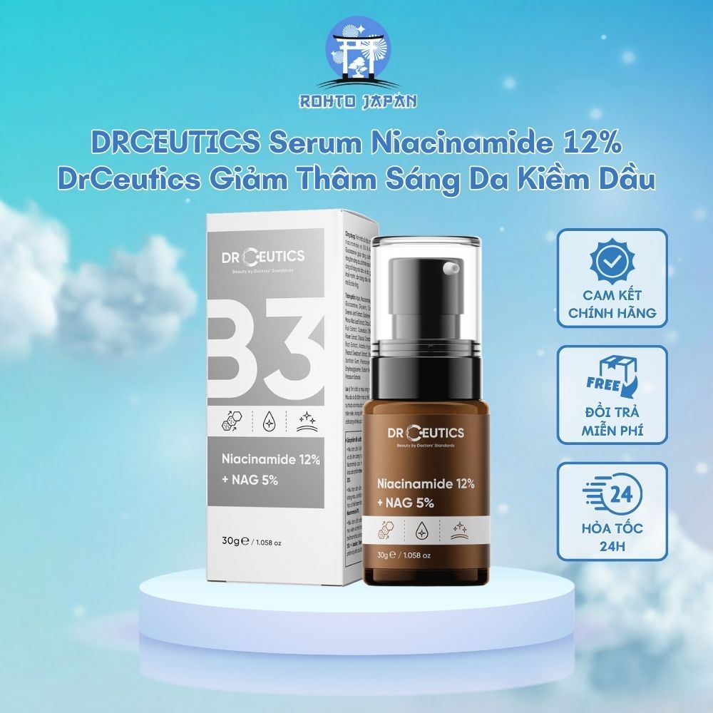 DRCEUTICS Serum Niacinamide 12% DrCeutics Giảm Thâm Sáng Da Kiềm Dầu