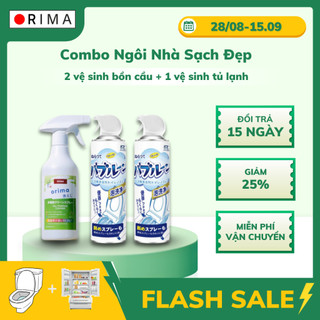  2 Chai Xịt Bọt Vệ Sinh Bồn Cầu ORIMA & 1 Xịt Vệ Sinh Tủ Lạnh Orima Nhật Bản