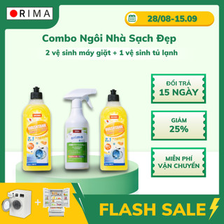  2 Nước Vệ Sinh Máy Giặt, Lồng Giặt loại bỏ cặn bẩn và 1 Xịt Tủ Lạnh khử mùi công nghệ Nhật Bản an toàn Orima