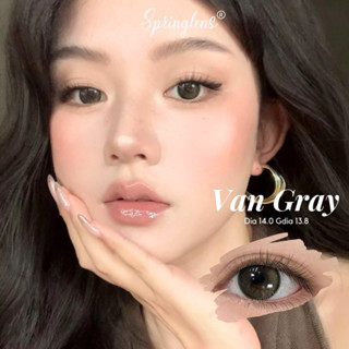  Lens mắt VAN GRAY xám rêu hiệu ứng filter Douyin có giãn | Kính áp tròng Springlens 