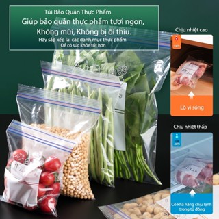 Túi Zip đựng thức ăn, túi bảo vệ rau củ quả tủ lạnh