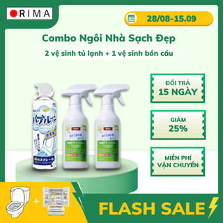  2 Vệ Sinh Tủ Lạnh ORIMA Nhật Bản an toàn và 1 Chai Xịt Bọt Vệ Sinh Bồn Cầu đánh bay vết bẩn ố vàng ORIMA