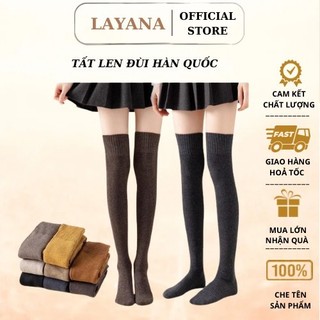 Tất vớ đùi qua gối giả boots nữ LAYANA cổ cao len, ủ kem, chống nắng_LAYANA STORE