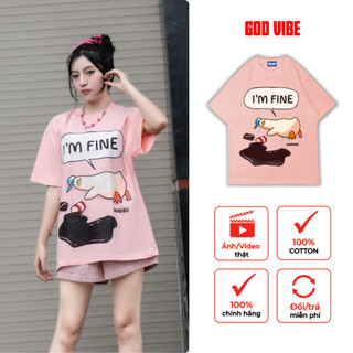 Áo thun Local Brand GOD VIBE Phong Cách Unisex Form Rộng Tay Lỡ GTK126