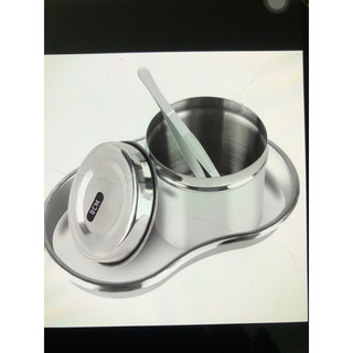 Hũ và khay inox hạt đậu