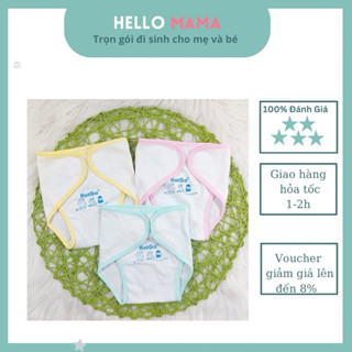 Tã thun dán  HOTGA đóng bỉm cho bé( dùng chung với tã lót newborn cho bé sơ sinh, hoặc lót phân su)-Hellomama *
