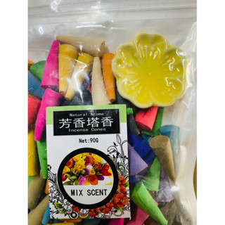 Nhang Trầm Hương Nụ Thái Lan MIX SCENT  (100 viên - tặng chén sứ hoa)