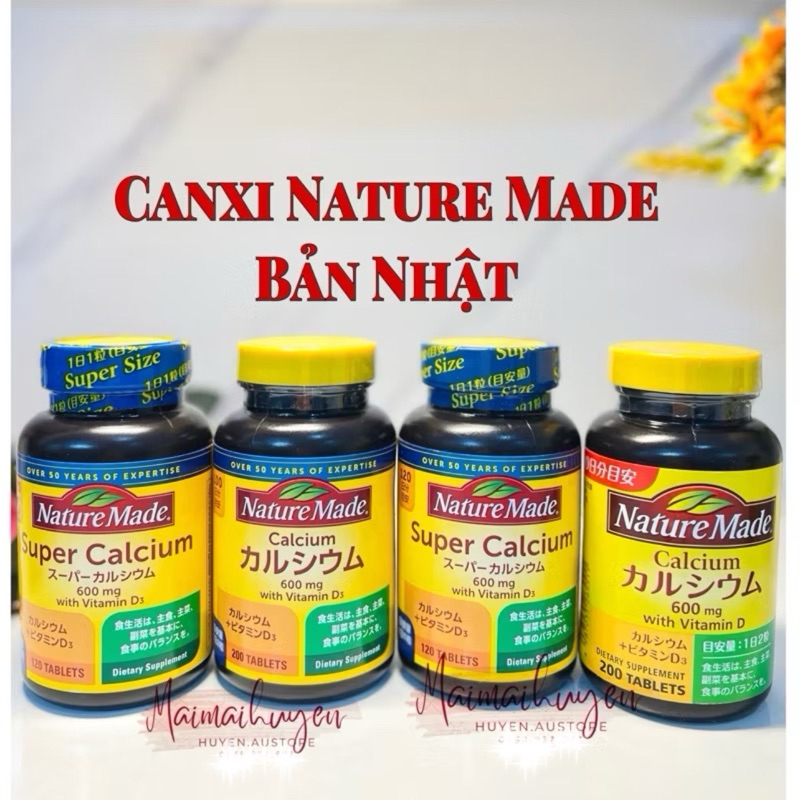 (Hàng Nhật Chuẩn-CÓ BILL) Viên bổ sung Canxi và Super canxi Nature Made Nhật Bản