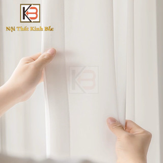   Rèm Voan Lụa KB02  -  Một tấm rèm voan trắng  rèm voan mềm mại,voan rèm may sẵn 