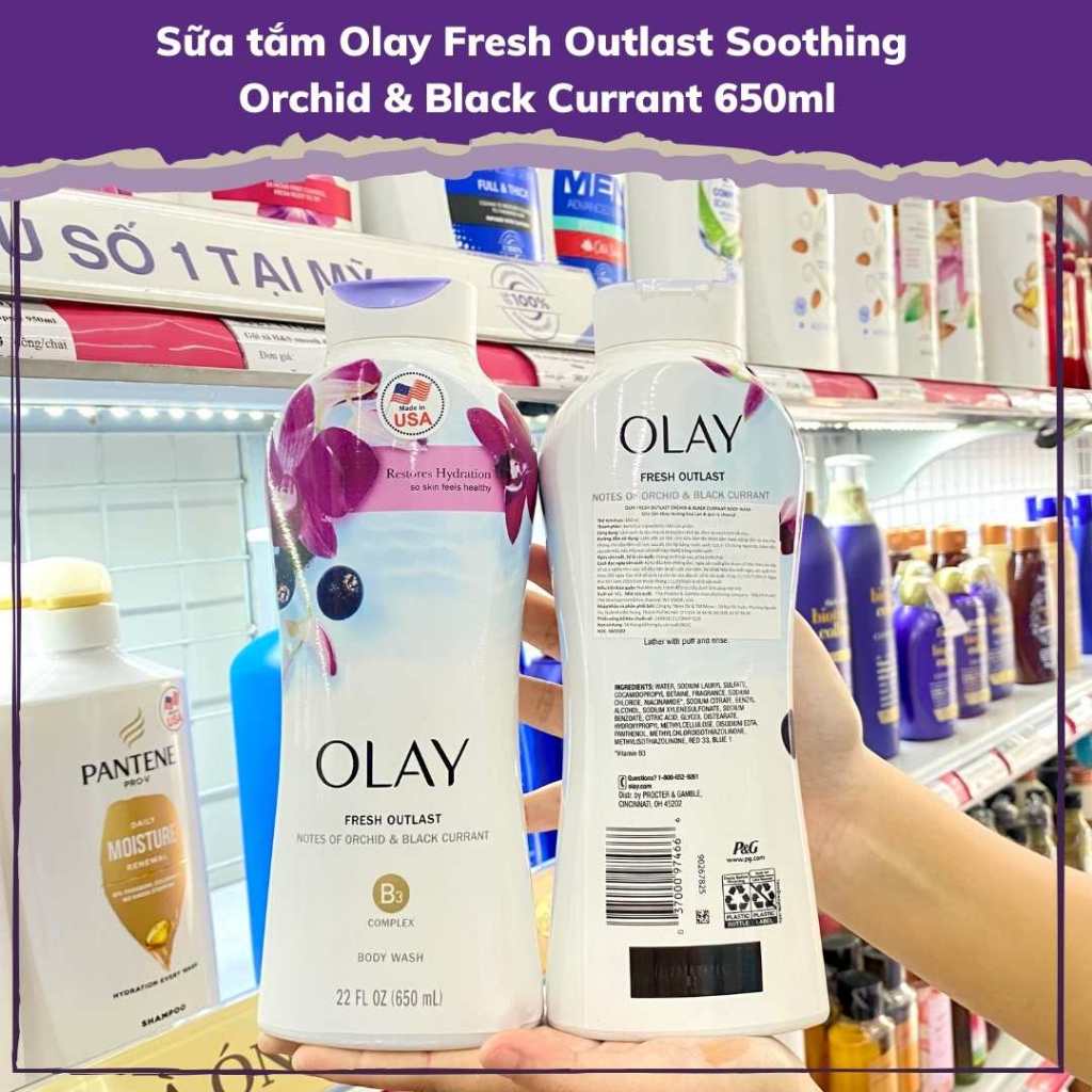 SỮA TẮM OLAY FRESH OUTLAST 650ML