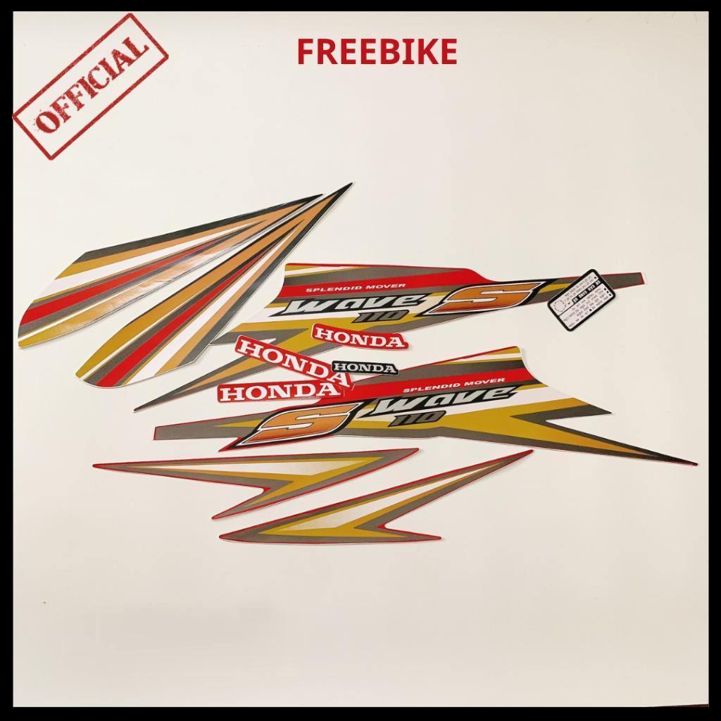 (TEM THƯỜNG) BỘ TEM DÁN FULL XE WAVE S110 ĐỜI 2010 MÀU ĐỎ