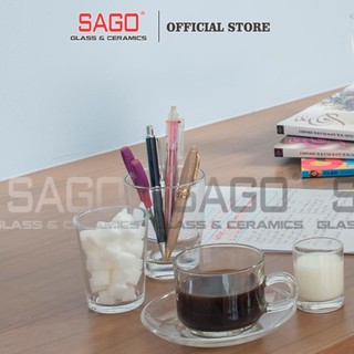 [ Set 06 ] Bộ Tách Thủy Tinh Lucky Stack Tea Cup 200ml, Nhập Khẩu Thái Lan