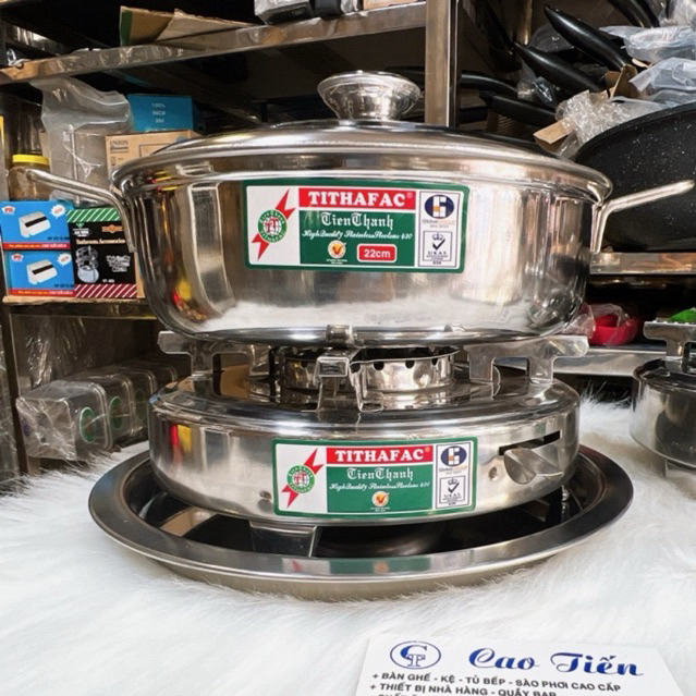 Bếp cồn - nồi lẩu - mâm Inox