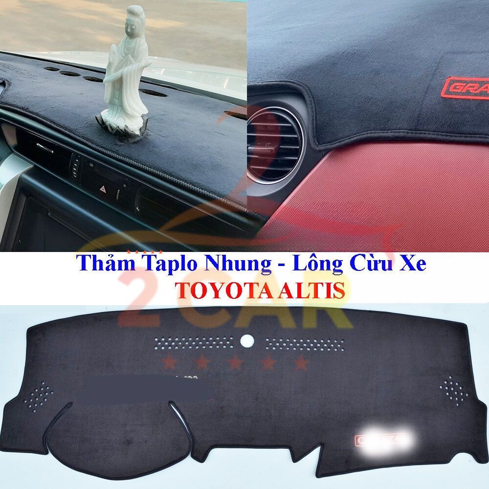 Thảm taplo xe Toyota Altis 2007- 2013- 2021- 2022- 2023- 2024- 2025, chất liệu nhung lông cừu hàng đ