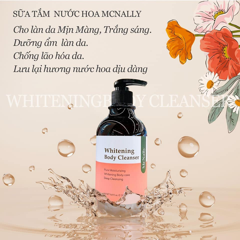 Sữa Tắm Dưỡng Thể Trắng Da Hương Nước Hoa Mcnally Dưỡng Ẩm, Sáng Da, Cho Da Mềm Mịn, Lưu Hương Lâu 5
