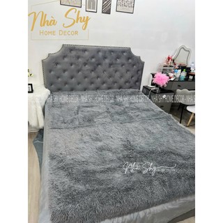 Thảm Lông Lót Sàn Trang Trí Decor Nhà Cửa Phòng Ngủ Màu Xam Xanh TS06 - Nhà Shy Home Decor