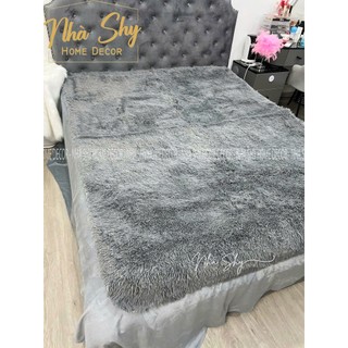 Thảm Lông Lót Sàn Trang Trí Decor Nhà Cửa Phòng Ngủ Màu Xam Xanh TS06 - Nhà Shy Home Decor