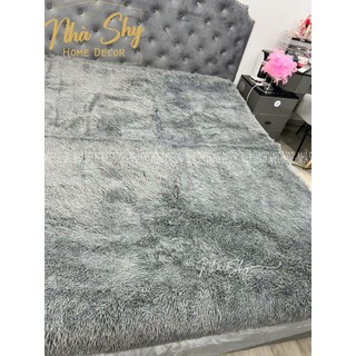 Thảm Lông Lót Sàn Trang Trí Decor Nhà Cửa Phòng Ngủ Màu Xam Xanh TS06 - Nhà Shy Home Decor
