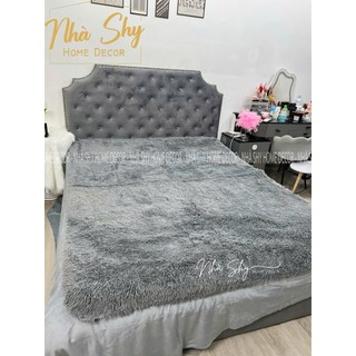 Thảm Lông Lót Sàn Trang Trí Decor Nhà Cửa Phòng Ngủ Màu Xam Xanh TS06 - Nhà Shy Home Decor