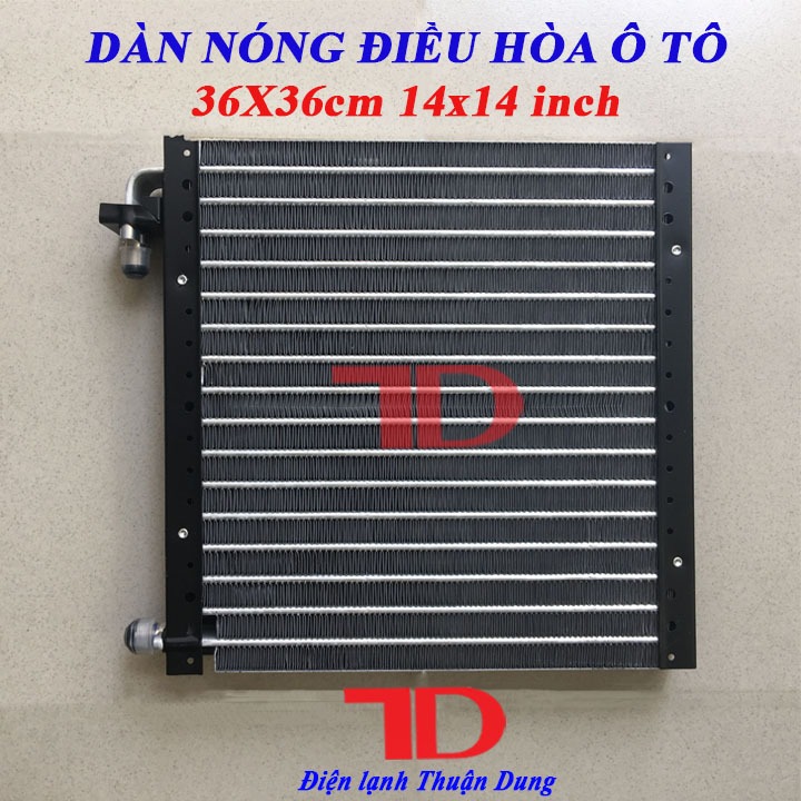 Dàn nóng điều hòa ô tô HBS 14x14 inch 36x36 cm dày 44mm