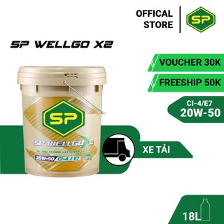 Dầu động cơ Diesel 4 kỳ SP WELLGO X2 20W50 - Saigon Petro - Chuyên dành cho xe tải nặng đường dài