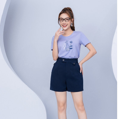 Quần sooc nữ NS09 cúc lệch 3 màu Loza LQ702098