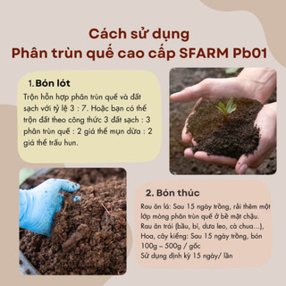 Phân bón trùn quế Sfarm bao 10kg (Vườn Sài Gòn)