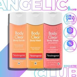 Sữa tắm Neutrogena, Sữa tắm giảm mụn lưng Neutrogena Body Clear Body Wash / Body Scrub 250ml.