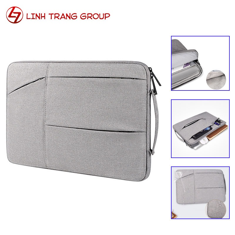 Túi chống sốc có 3 túi phụ cho laptop - Oz25