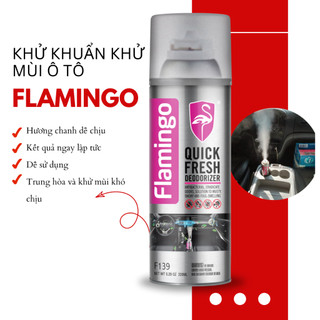 Xịt khử mùi ô tô, xịt xông khử mùi diệt khuẩn nano trong xe Flamingo F139 220ml phân phối chính hãng