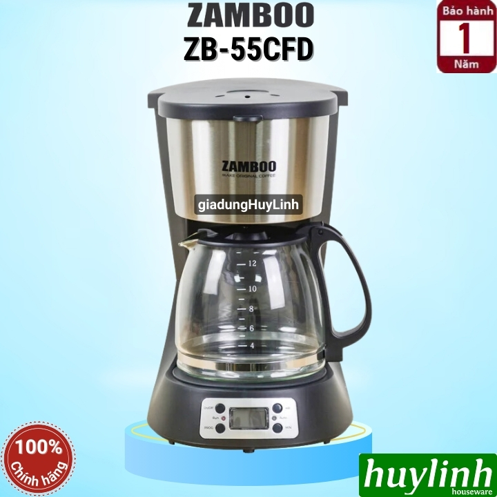 Máy pha cà phê Drip Zamboo ZB-55CFD - 1.5 lít