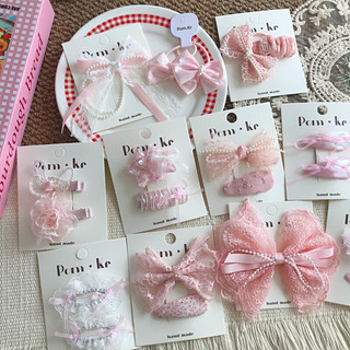 Sét 2 kẹp tóc dễ thương màu hồng ngọt ngào