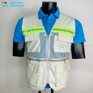 Áo gile kỹ sư phản quang bảo hộ lao động công trình