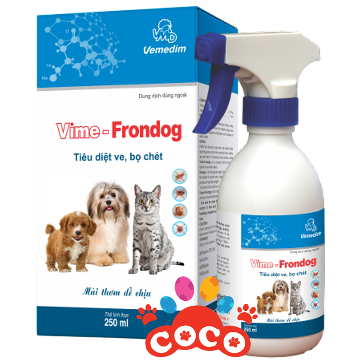 Dung dịch xịt ve rận VIME - FRONDOG 250ml