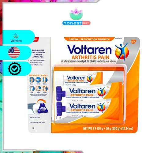 Gel giảm đau khớp Voltaren Diclofenac Sodium Topical Arthritis Pain Relief Gel 350g