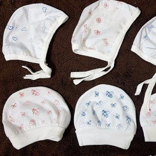 Combo 10 mũ sơ sinh cotton mềm mịn