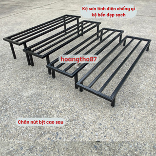  Kệ sắt chậu trồng cây cảnh dài 90cm rộng 25cm cao 10cm 15cm 20cm 15cm 4 lan sơn tĩnh điện đặt ban công sân vườn 