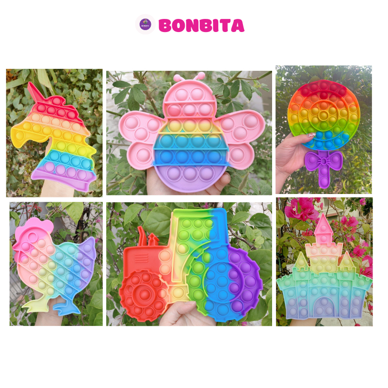 Đồ chơi giải trí thông minh, Pop It nhiều mẫu giảm căng thẳng hiệu quả cho bé và người lớn