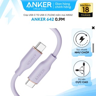 [KHÔNG SD CHO IPHONE 14 SERIES TRỞ XUỐNG] Cáp sạc ANKER PowerLine III Flow USB-C TO USB-C dài 0.9M- A8552