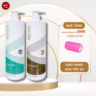 Dầu gội xả dưỡng sinh Kosifate Collagen Luxury 500ml/1000ml, Dầu gội dưỡng ẩm làm tóc óng mượt