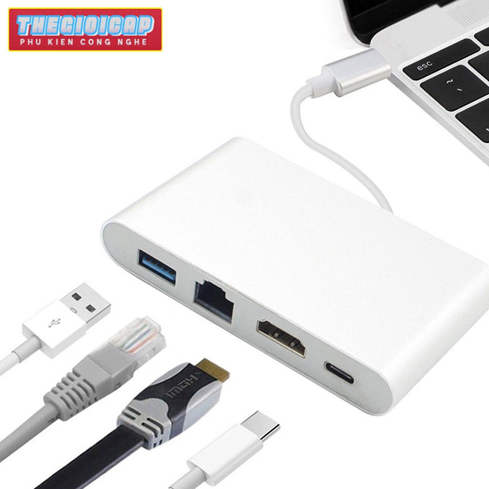 Cáp Chuyển Đổi USB Type C Sang HDMI, Hub USB Và Cổng Lan