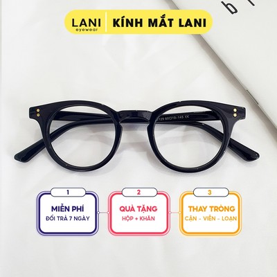 Gọng kính cận tròn chữ V chất liệu nhựa chắc chắn siêu bền LANI 5345 lắp mắt cận có độ theo yêu cầu