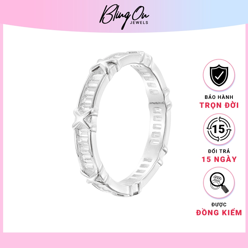 Nhẫn bạc ta nữ Eternity X Silver Ring - Nhẫn bạc ta cao cấp 8277