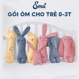 Gối ôm cho bé 0-3 tuổi EMA - Vỏ gối an toàn, thân thiện với da bé - Thiết kế hình thú đáng yêu