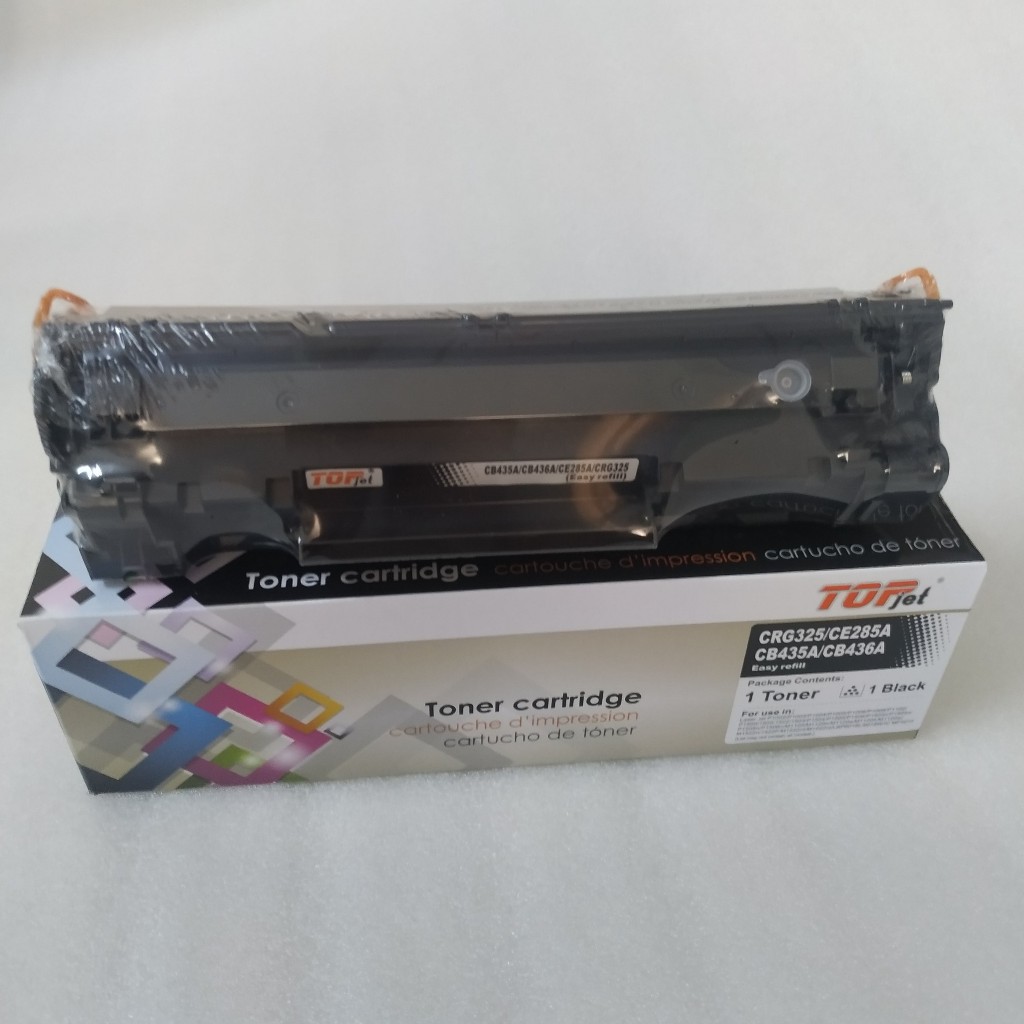 Hộp mực máy in 6030, 6030W, Hp P1102 có lỗ nạp mực tiện lợi, tự thay mực khi hết | Hộp mực TOPJET  8